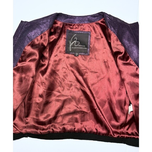 Venus Williams By Wilsons Leather 2 Pc Set Jacket Sz S & Pants Puple Size 4 Y2K - Picture 3 of 10